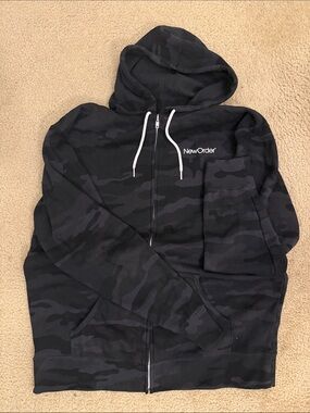 NewOrder Black Camo Zip Hoodie